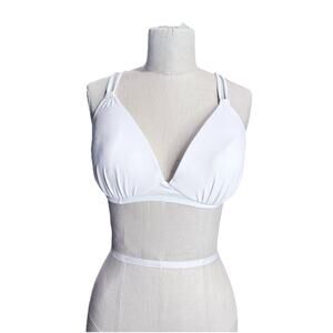 Shade & Shore Padded Push-up Underwire Bikini Top 34DD White New Mark On Inside!